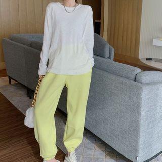 Plain Knit Top / Sweatpants