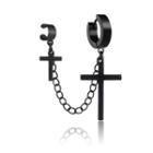 Stainless Steel Chained Cross Drop Earring