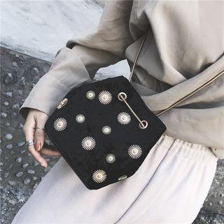 Studded Velvet Bucket Bag