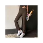 Stretchy Workout Pants - Dark Brown