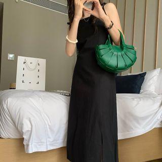 Midi Overall Split Dress