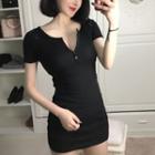 Short-sleeve Mini Bodycon T-shirt Dress