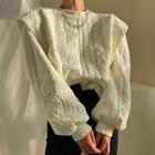 Mock Two-piece Long-sleeve Plain Sweatshirt