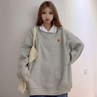 Kangaroo Embroidered Polo Sweatshirt