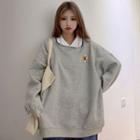 Kangaroo Embroidered Polo Sweatshirt