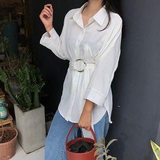 Pocket-front Shirt With Belt