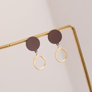 Sterling Silver Hoop Drop Earrings - Earring