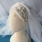 Wedding Faux Crystal Flower Veil White - One Size