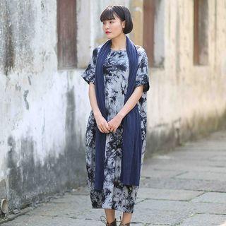 Short-sleeve Tie Dye Dress