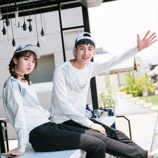 Couple Matching Wings Print Pullover