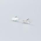 Feather Sterling Silver Earring 1 Pair - S925 Silver - Silver - One Size