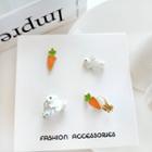 Non-matching Rabbit Stud Earring / Clip-on Earring