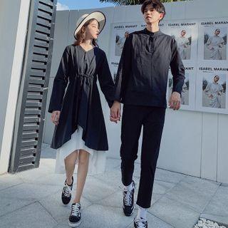 Couple Matching Blouse / Pants / Long-sleeve A-line Layered Dress