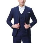 Set: Button-up Vest + Blazer + Straight Leg Pants