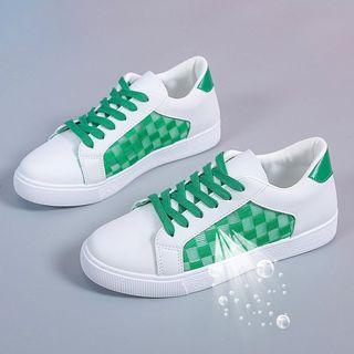 Checker Print Panel Sneakers