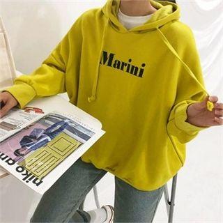 Letter Printed Loose-fit Hoodie