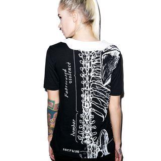 Print Short Sleeve Collared T-shirt