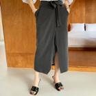 High-waist H-line Long Skirt
