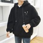 Loose-fit Hooded Fleece Pullover