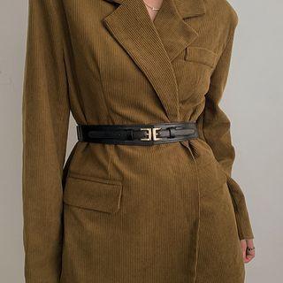 Lettering Buckled Belt