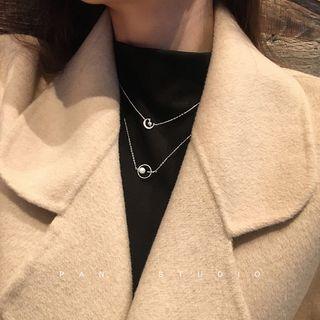 925 Sterling Silver Planet / Moon Pendant Necklace