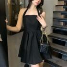 Halter Square-neck Mini A-line Dress
