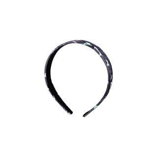 Butterfly Velvet Headband Black - One Size