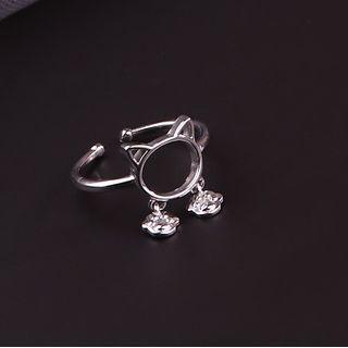 Cat Ring 1pc - Silver - One Size