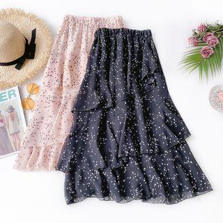 Layered A-line Chiffon Skirt