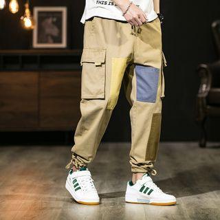 Patchwork Loose Fit Cargo Jogger Pants