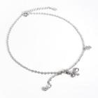 925 Sterling Silver Butterfly Anklet 925 Silver - As Shown In Figure - One Size