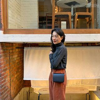 Boxy Pleather Shoulder Bag