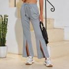 Front-slit Cropped Bootcut Pants