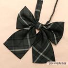 Plaid Bow Tie Jk047 - Black - One Size