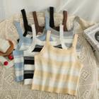 Striped Knit Crop Top In 6 Colors