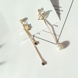 Star Drop Non-matching Earring