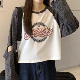 Long-sleeve Raglan Cutout T-shirt
