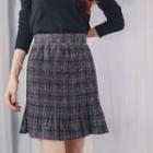 Frilled Plaid Skirt