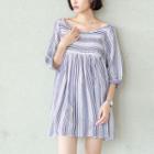 Stripe Linen Cotton Dress