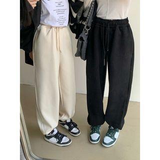 Fleece-lined Loose-fit Sweatpants