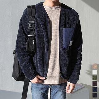 Couple Pocket-front Sherpa-fleece Jacket