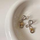 Geometry Drop Earring 1 Pair - Clip On Earring - Gold & Silver - One Size