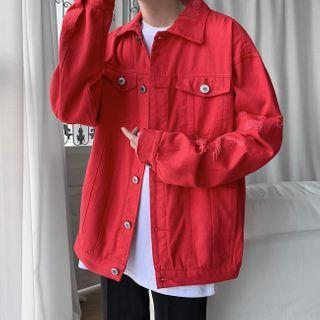 Distressed Shirt Jacket