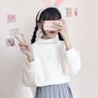 Mock-neck Balloon-sleeve Sweater