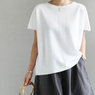 Loose-fit Round-neck Knit Top