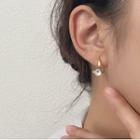 Rhinestone Alloy Earring 1 Pair - Ear Buckle Earring - Gold - One Size