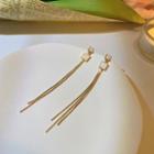 Geometric Drop Earring 1 Pair - Geometric Drop Earring - Gold - One Size
