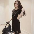 Distressed Short-sleeve T-shirt Dress