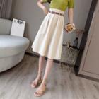 Ruffled Waist A-line Skirt