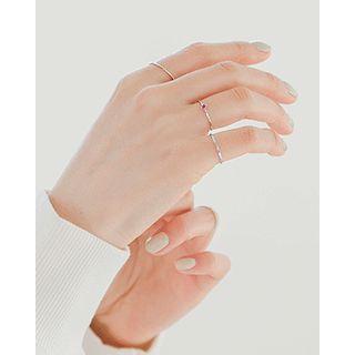 Rhinestone Skinny Ring Set (5 Pcs)